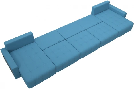 Диван п-образный с полками Лига-053 НПБ МегаЛонг Лига Диванов (Рогожка) арт.129002