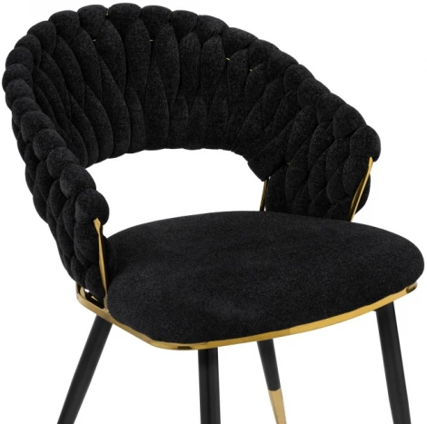 Стул Woodville на металлокаркасе Rakel black / gold 15555