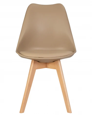 Стул обеденный JERRY SOFT (ножки светлый бук, цвет сиденья бежевый (GR-03))