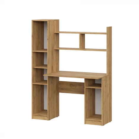 Стол компьютерный Арника СТК 13, Дуб Золотой, Белый