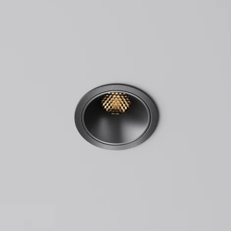 Встраиваемый светильник Maytoni Alfa LED DL043-01-10W2.7K-RD-B (220V, круглые)