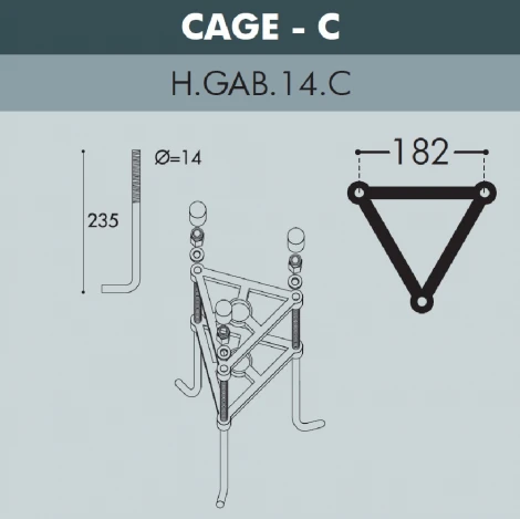 Наземный светильник уличный Fumagalli Giorgio 4P2.365.G10.AYF1R