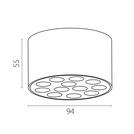 Светильник потолочный Lightstar Guarda 080942 9W 750LM 4000K черный/золото