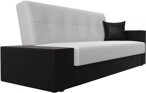 Диван-книжка Лига-020 стол слева (Белый,Черный/Экокожа) Лига Диванов арт.118539L