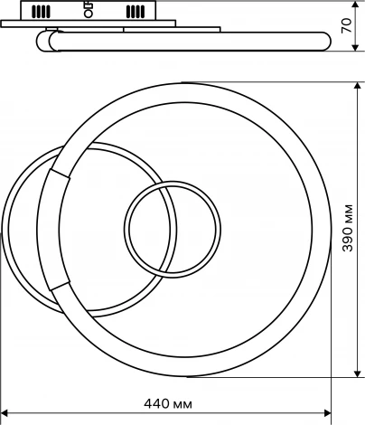 Потолочная люстра светодиодная с ДУ Ritter Eclipse 51618 1