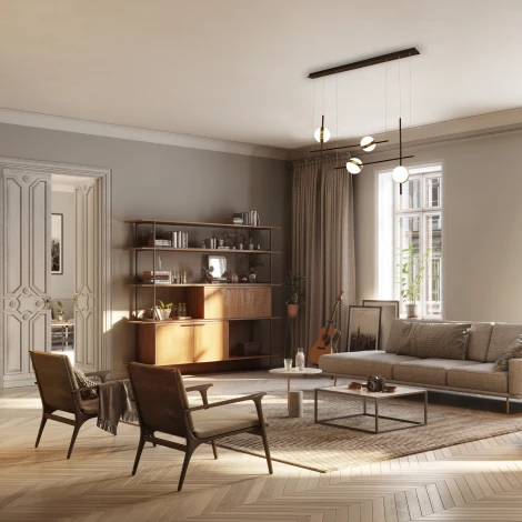 Подвесной светильник Mantra Cuba 7160 (LED, 220V, на тросе, шарики, асимметрия)