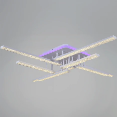 Потолочная люстра светодиодная на штанге с пультом с регулировкой цветовой температуры, яркости и ночным режимом Reluce 83177-0.3-4+4C