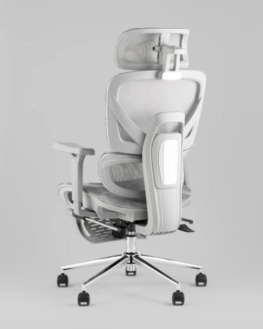 Кресло офисное TopChairs Vertus серая сетка Stool Group УТ000042054