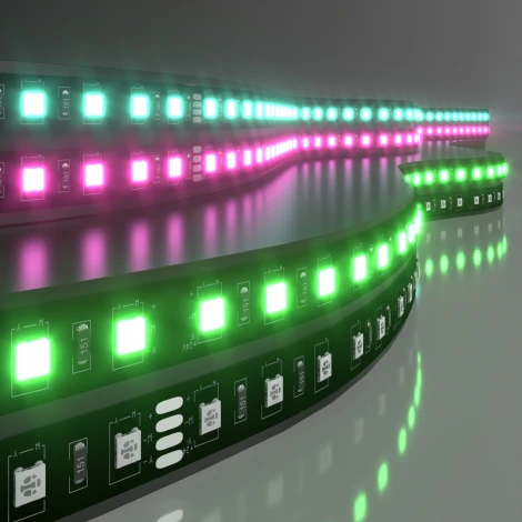 Светодиодная лента Elektrostandard 24V 60Led 14,4W IP20 Black 5050 RGB, Black, 5м