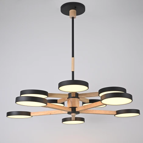 Потолочная люстра на штанге LED TURNA DBL L10 Black ImperiumLoft Turna-Dbl01 (229085-26, Умный дом, WiFi, голосовое управление)