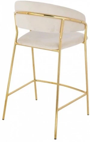 Набор из 2 стульев барных Nexus Refuge Hesby (Металл/Велюр, Бежевый) арт.HSBI_BC114_beige_2