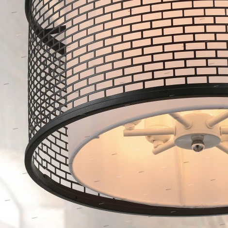 Потолочный светильник круглый Lussole Loft Levittown LSP-9676 (220V, IP21)