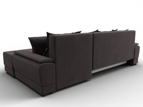 Диван угловой Лига-119 угол правый (ДСП,Брус,Фанера,ЛДС,Велюр/Коричневый) Лига Диванов 137093