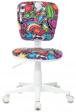 Кресло детское Бюрократ CH-W204NX мультиколор маскарад крестовина пластик пластик белый
