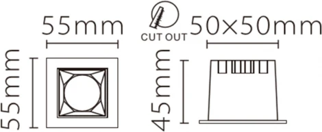 Точечный встраиваемый светодиодный светильник XL003-1T Fiberli Xl003 12130301 (220V)