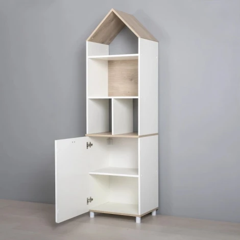 Стеллаж Эльга (Эльга белый шагрень / дуб белый exclusive) Mobi арт.518264