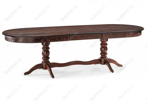 Стол Woodville Дейвер 200(260)х100 орех темный 483913