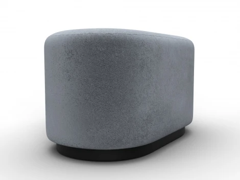 Пуф 007 (ДСП,Фанера/Пластик/Велюр/Серый) Лига Диванов 132380