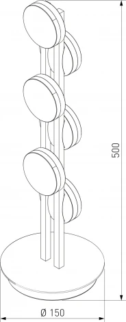 Настольная лампа Eurosvet Tapioca 90332/6 черный (LED, 220V, выключатель)