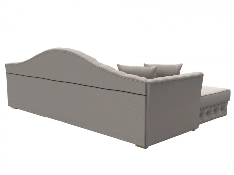 Диван угловой Артис левый угол (Брус,Рейка/Пластик/Замша/Бежевый) Лига Диванов 128042L