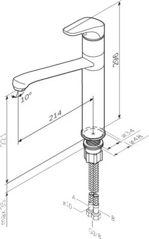 Смеситель Am.Pm Joy F8500032 для кухонной мойки