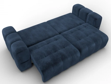 Диван прямой Лига-110 НПБ (ДВП,ДСП,ЛДСП,Брус,Фанера,Велюр/Синий) Лига Диванов 136511