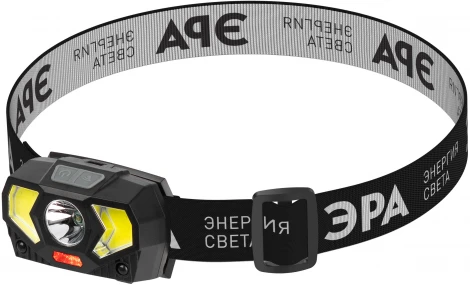 Налобный фонарь светодиодный на батарейках ЭРА GB-608 GB-608