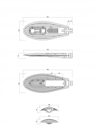 Уличный консольный светильник Эра SPP-5-100-5K-W