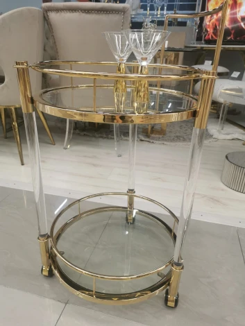 Стол сервировочный IST-CASA Моника MH14DC, 54х54х88 см,золото