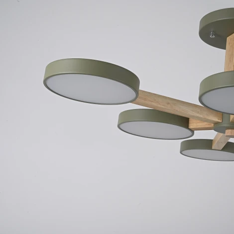 Потолочная люстра Wi-Fi на штанге Turna L6 Khaki By ImperiumLoft Turna-B01 (LED, 220V, голосовое управление, умный дом - Алиса)