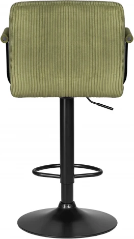 Стул барный DOBRIN KRUGER ARM BLACK (зеленый вельвет (LAR-E2041-7))
