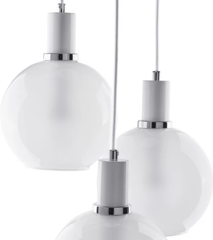 Подвесной светильник 33 ИДЕИ PND140.03.01.002.CH-S.13.WH (220V, на проводе, шарики, круглые)