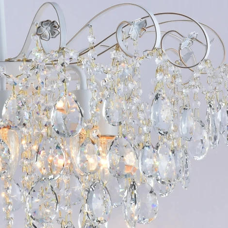 Потолочная люстра хрустальная на штанге Reluce 04055-0.3-07 WH+GOLD PN (220V)