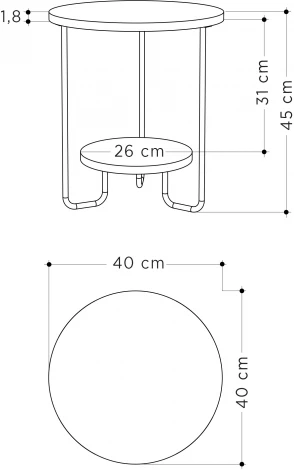 Стол журнальный LEVE CORRO SIDE TABLE LEV00155