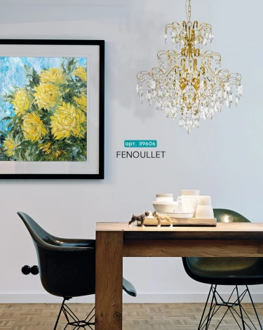 Подвесная люстра Eglo Fenoullet 1 39606 (220V, хрусталь, на цепи, круглые)