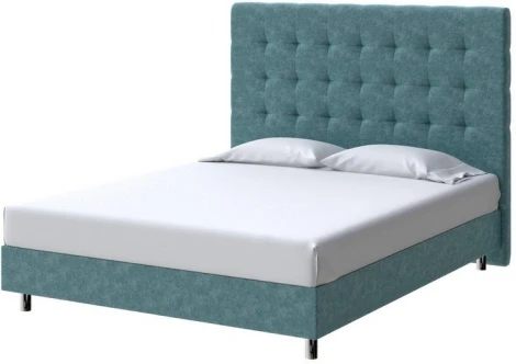 PROxSON Кровать Madrid Boxspring Standart (Ткань: Велюр Gratta 5 Морская лагуна) 180x200