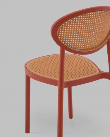 Стул Junie пластиковый красный Stool Group арт.УТ000040847