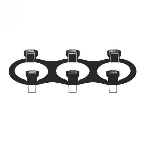 Рамка для трех встраиваемых светильников Lightstar Intero, овал, черный