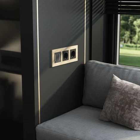 Рамка на 3 поста (шампань) Werkel W0033511 (a066335)