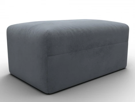 Модуль пуф Лига-060 НПБ (ЛДСП,Брус,Фанера,Велюр/Серый) Лига Диванов 129572