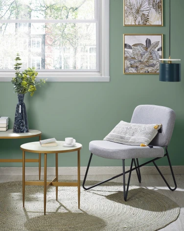 Журнальный стол La Forma (ex Julia Grup) Elisenda (Золотой,Белый/ Сталь,Стекло,Металл)