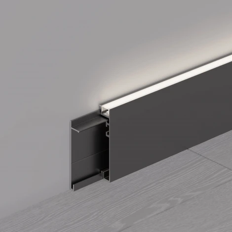 Профиль PLINTUS-H55-2000 BLACK (Arlight, Алюминий) 045442