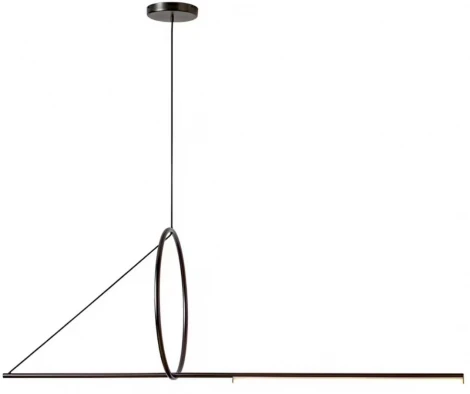 Подвесной светильник iLedex Zoom 8075P/S-18W-3000K MBK-WH (220V, на тросе, кольцо)