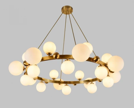 Подвесная люстра Alfa Light F1624-18 (220V, на проводе, шарики, молекулы)
