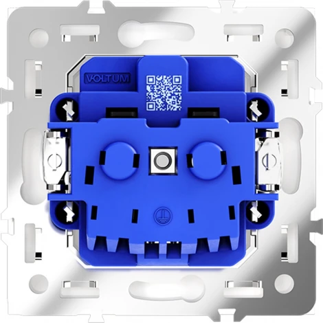Розетка встраиваемая с заземлением (кашемир) IP30 Voltum S70 VLS040103