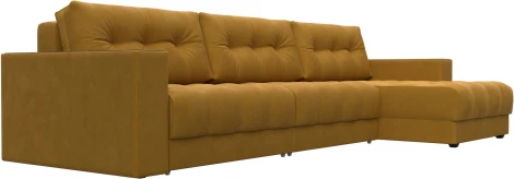 Диван угловой с декором Лига-049 НПБ Лонг Лига Диванов (Велюр) арт.128300