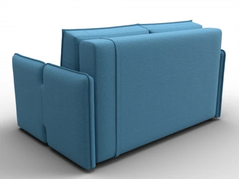 Диван прямой Лига-117 (ЛДСП,Брус,Фанера,Рогожка/Голубой) Лига Диванов 137007