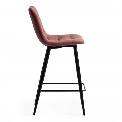 Стул полубарный CHILLY (mod. 7095пб ) коралловый barkhat 15 /черный (ткань/металл)