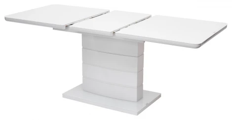 Стеклянный стол M-City ALTA 120 WHITE / супер белое глянцевое стекло