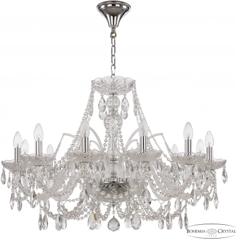 Подвесная люстра Bohemia 105 105/12/300 Ni (220V, подвески, на цепи, подсвечник, свеча)
